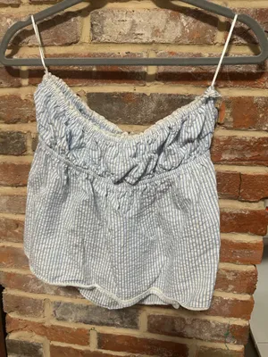 Cotton Candy LA Striped Smocked Tube Top thumbnail 4