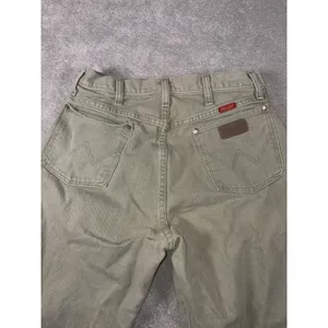 VTG Women's 90s Denim Wrangler Jeans WPL6428 15x32‎ (30x32) Cowgirl Cut Green thumbnail 6