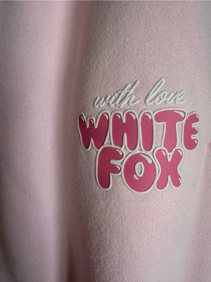White Fox Boutique Light Pink Logo Joggers thumbnail 2