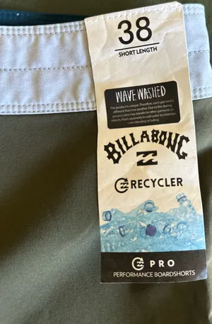 Billabong Recycler All Day Pro Colorblock Board Shorts 38 Drawstring Back Pocket thumbnail 3