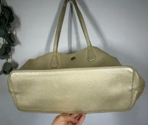 Tory Burch | NWOT Metallic Perry Leather Tote Golden Large Purse Shoulder Bag thumbnail 6