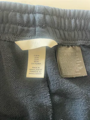 H&M Navy Blue Lounge Sweat Shorts Athletic Dolphin Hem Drawstring thumbnail 4