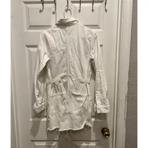 Pistola White Distressed Denim Utility Romper P1533HF-ATW Small Long Sleeve thumbnail 6