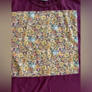 Vintage Jerzees Cat Sunflower Collage Tee XL thumbnail 2