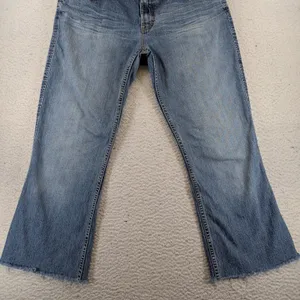 BKE Denim Trail Jeans Womens 30‎ Blue Cotton Bootcut Raw Hem USA Altered Cutoff thumbnail 4