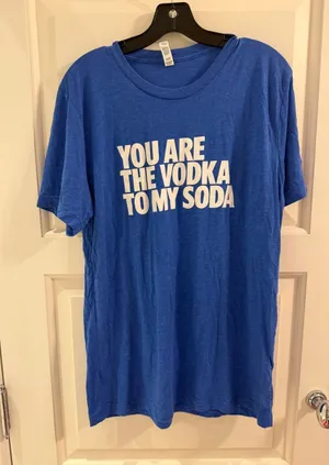 Blue Short-Sleeve Graphic Tee - 'You Are The Vodka To My Soda' thumbnail 1