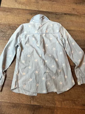Old Navy Star Print Chambray Button-Down Shirt – XS thumbnail 3