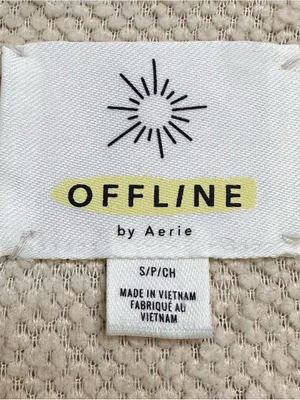Offline by aerie Cream Sherpa Half-Zip Oversized Pullover Women’s Size Small thumbnail 5