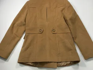 Banana Republic Cashmere and Wool Blend Tan Double-Breasted Pea Coat Size Small thumbnail 11