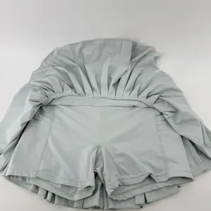 Gold Hinge Pleated Tennis Skirt Skort Mist Light Blue Gray Women S Preppy thumbnail 4