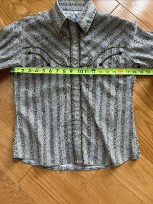 Panhandle Slim Western Shirt with snaps southwestern cattle rustler Bull riding thumbnail 8