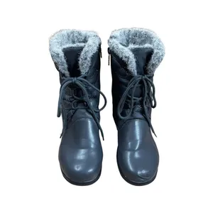 Totes Women's Size 6 Faux Fur Quilted Winter Snow Boots Lace Up Zipper Lined thumbnail 14