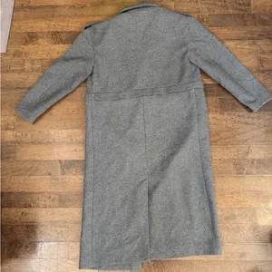 NAKD wool grey double breasted 2-in-1 convertible long full to cropped coat thumbnail 8