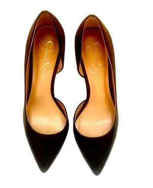 New JESSICA SIMPSON Prizma D'Orsay Black Heels Pumps US 10 thumbnail 2