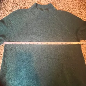 LOFT Mock Neck‎ Long Sleeve Sweater Teal Green Textured Knit Pullover Women's M thumbnail 4