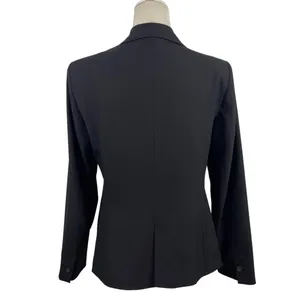 Zara Single Breasted Black Long Classic Fit Blazer Jacket Shoulder Pads Size 10 thumbnail 8