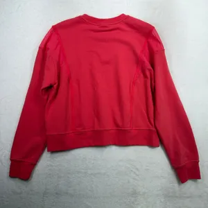 Nike Medium Sweatshirt Dri-FIT Cropped Mesh Panel FB5246-648 Pink Red Activewear thumbnail 10