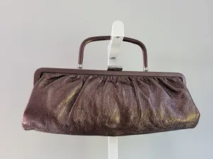 HOBO International Leather Frame Clutch Brown Size OS thumbnail 1