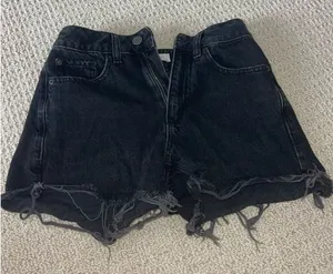 Garage Denim Shorts Black thumbnail 1