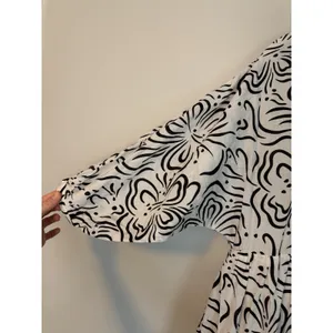 Zara Black and White cotton midi dress 3/4 sleeve sz Small NWT $70 thumbnail 5