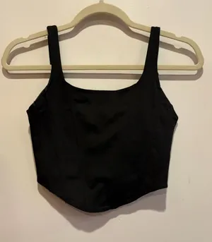 ReoRia Amazon Black Cropped Corset Top thumbnail 1