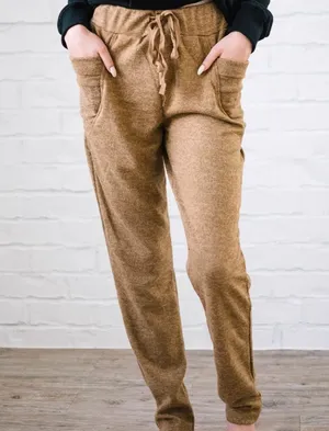 Cozy Joggers in Camel 🏃🏽‍♀️ Tan Size XL thumbnail 1