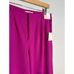 NWT Happily Grey magenta wide leg split leg trouser pants thumbnail 4