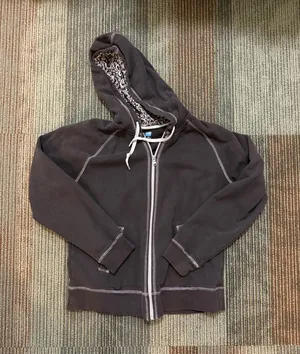 Brown and Pink Zip Up Hoodie thumbnail 1