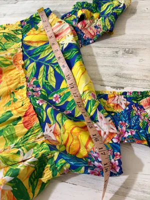 FARM Rio Caipirinha Mini Dress Tropical Fruit Flutter Sleeve Size Large thumbnail 12