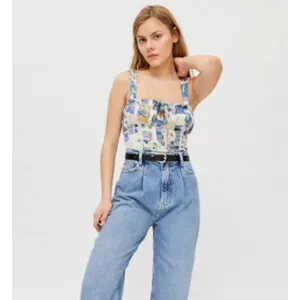 Urban Outfitters Blue Valentina Bustier Milkmaid Tank Top Large thumbnail 6