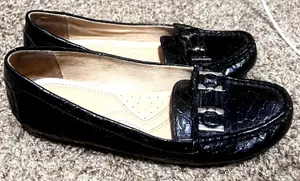 Naturalizer‎ Loafers Black Croc Flats womens 7.5 Slip On shoes Northall thumbnail 1