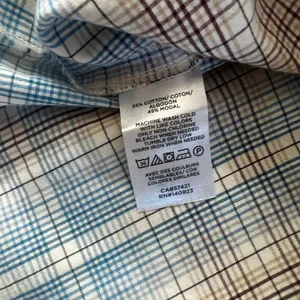 Ann Taylor NWT LOFT Blue Plaid Ruffle Button Down Blouse | Women’s Medium thumbnail 4