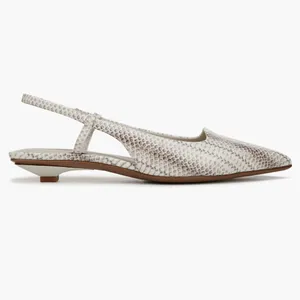 NEW FRANCO SARTO Palmira Slingback Pointed Toe Pump Color: Grey Snake Print thumbnail 5