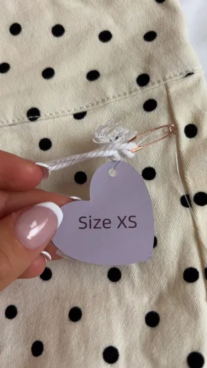 White Fox NWT y2k polka dot low rise mini shorts size xs thumbnail 2