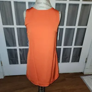NWT Lulu's Womens Joyful Red‎ Orange Multi Stripe Tie Back Mini Dress Medium New thumbnail 2