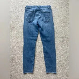 Mother Denim Looker Step Ankle Fray Jeans‎ in Where There's Smoke thumbnail 8