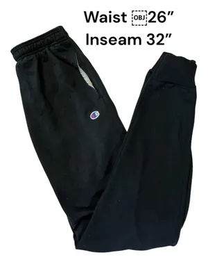 Champion Authentic Athleticwear Men’s Black Fleece Joggers Small 26x32 thumbnail 1