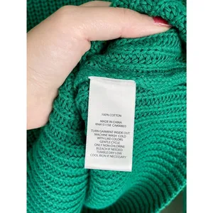 525 America Chunky Cable Knit Crewneck Sweater Size XS Green thumbnail 7