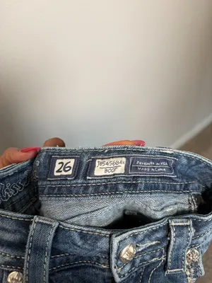 Y2K Miss Me Bootcut Jeans Size 26 with Embellished Back Pockets thumbnail 5