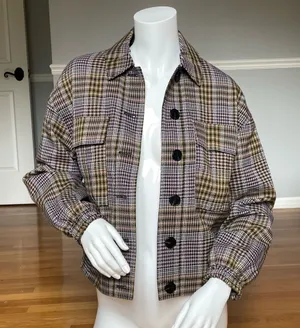 Vero Moda Plaid Check Jacket Shacket Women’s Size US 2 EU 34 Button Front thumbnail 1