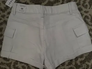 White PacSun ultra high rise cargo short thumbnail 3