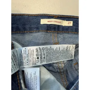 Levis Middy Straight Jeans Women 30** Relaxed 100% Cotton Travel Minimal Concert thumbnail 3