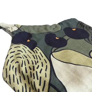 Farm Rio Anthro Women’s Green Military Cashew One Shoulder Midi Scarf Dress XS thumbnail 6