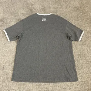 Skims Tee Shirt Womens Medium Olympic Oversized Team USA Gray Ribbed Lounge thumbnail 5