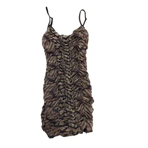 Urban Outfitters Megan Mesh Bodycon Mini‎ Dress leopard print sz L y2k thumbnail 5
