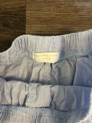Altar’d State Blue Striped PJ Shorts thumbnail 2
