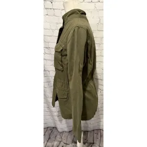 Gap Jacket Womens XS Army Green Classic Utility Snap Cinch Waist Military Field thumbnail 4