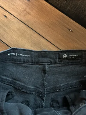 AG Brinley Mid Rise Straight Leg Dark Charcoal Black Jeans 28 thumbnail 7