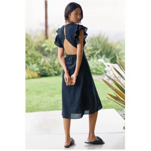 CHARLIE HOLIDAY Ruffled Cover-Up Midi Dress thumbnail 3