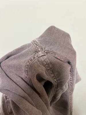 Ryan Michael Wide Leg Linen Minimalist Pants in Dusty Brown Mauve Size 8 thumbnail 7